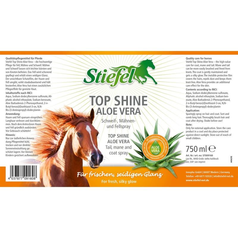 Fell und Mähnenspray Aloe Vera, keine Farbe, onesize, Einheitsgröße, onesize