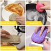 Antibacterial Microfibre Cleaning Sponges 5 Pieces Microfiber Dishwashing Sponge Refill