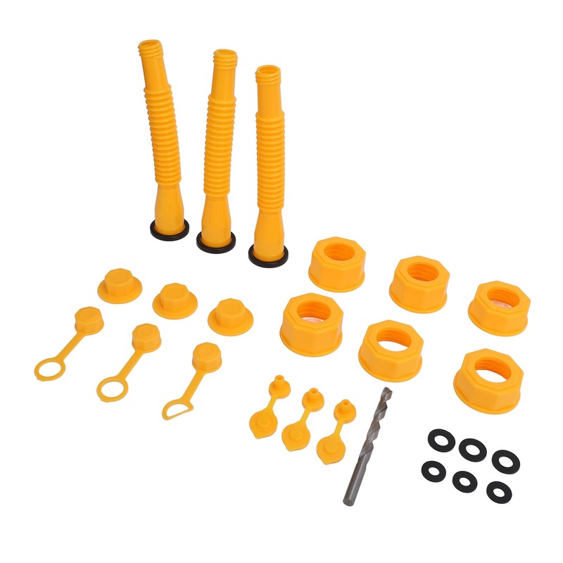3 Sets Gas Can Spout Replacement Flexible Hoses Vent Covers