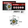 4R Quattroerre.it 14170 3D Sticker Edelweiss White