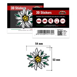 4R Quattroerre.it 14170 3D Sticker Edelweiss White