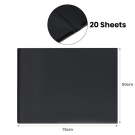 ONLYQIQIU 20 Sheets Black Tissue Paper for Wrapping Gifts, 50X75CM Gift Packaging/ DIY Arts & Crafts, Christmas Baby Shower Wedding Birthday Party Decorations