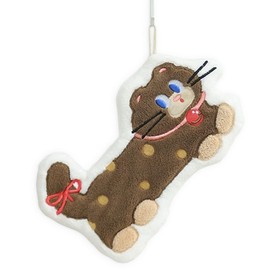 JFFTLL Brown Polka Dot Cat Hand Towels, Cat Lover Mom Lady Gifts Coral Fleece Absorbent Shaped Towel for Kitchen Bath Room Decor, Cartoon Animal Kids Bathroom Hand Towels