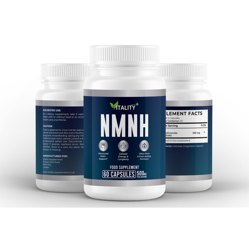 NMNH Supplement 500mg – Reduced NAD+ Precursor – Cellular Energy,