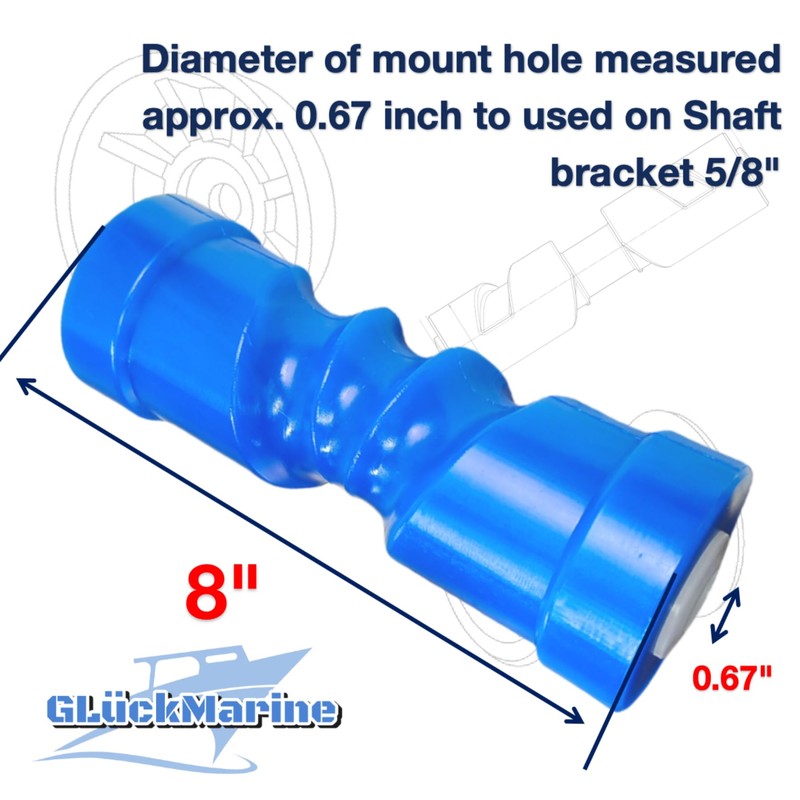 GlückMarine 8 Inch Self Centering Keel Roller Bow Stop Used