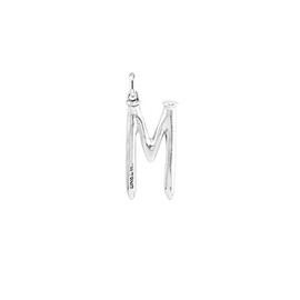 UNOde50 Sterling Silver Plated Pendant Letter M Taglia unica, Silver Plated Alloy Pendant, No Gemstone, Silver Plated Alloy, No Gemstone