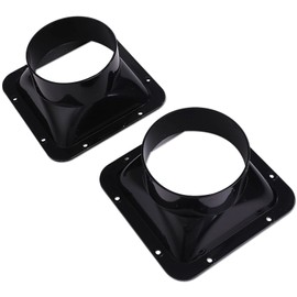 Rubonarie Duct Connector Connector Duct Hose Ventilation System Set of 2 (Black, 100mm)