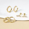 Gold Hoop Earrings Set, Dainty 14K Gold Small Huggie Hoop