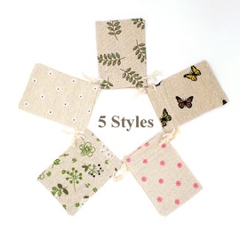 Spldsun Pack of 20 Jute Bags, Small Gift Bags, Jute Bags with Drawstring, for Christmas, Children's Birthday, Wedding, Party, DIY Crafts (10 x 14 cm)