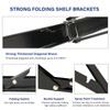 Folding Shelf Brackets,Wall Mounted Shelf Brackets,Heavy Duty Shelf Bracket,Black Metal