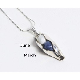 27th anniversary necklace | Two peas in a pod | Two birthstones | 27 years together | Wedding anniversary gift | Sentimental husband & wife gift