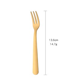 Fruit Fork Salad Pastry Small Oyster Forks 12 Pieces, BUY&USE 5.5-Inch Stainless Steel Gold Flatware