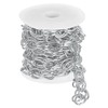 sourcing map 9.8Feet Aluminum Link Chain, Link Cable Chain Double