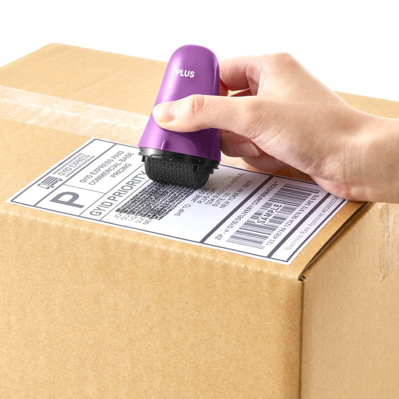 ID Defender Large Premium Stamp Roller Kit, Purple (3-Pack, Large)