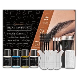 Brow Lamination Kit Premium Eyebrow Lamination Kit,DIY 3D Eyebrow Perm for Natural Fuller Thicker Wild Trendy Shaping Brow,Long Lasting to 8 Weeks Results Eyebrows