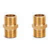 Kindsion Brass Male Pipe Hex Nipple Fitting, 1/2" x 1/2"