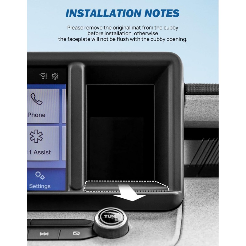 JOYTUTUS Cubby Phone Mount Cubby Storage Compatible with Ford Maverick