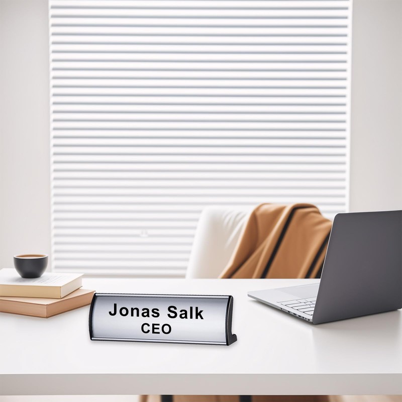 Name Plate for Desk 5 Pack 2.36"x10", Aluminum Office Name