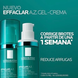 La Roche Posay Effaclar A.Z Gel-Crema con accin antimperfecciones y antiarrugas con cido azelaico, cido saliclico y cido hialurnico para pieles...    