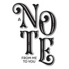Spellbinders A Note from Me to You Betterpress Plate, Metal,
