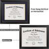 DOAI ART 8.5 x 11 Diploma Frame Classic Black Display