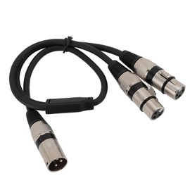 Cable Divisor XLR, 19,7 Pulgadas, 3 Pines, Doble Hembra a Macho, Cable de Micrófono Equilibrado, Adaptador de Audio, para Equipo de Sonido