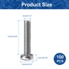 MroMax 100Pcs M3 x 14mm Pan Head Phillips Machine Screws,