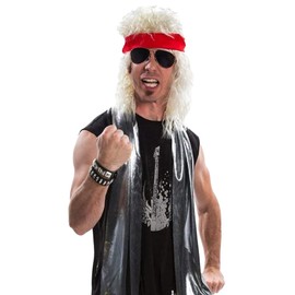 Morph Glam Rock Fancy Dress Men, Rocker 80s Fancy Dress Men Costumes, Rock Star Fancy Dress Adults, Rock Mens 80s Outfits X-Large