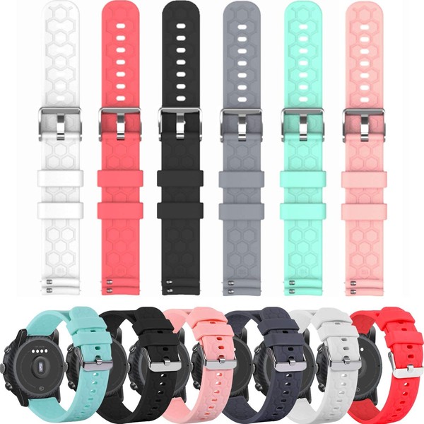 FitTurn [6pack Compatible with Cubitt CT2/CT2S Silicone Quick Release Wristband Replacement Sports Straps Bracelet Watch Band Strap with Quick Release Pins for Cubitt CT2/CT2S Smartwatch