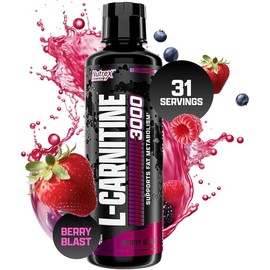 Nutrex Research Liquid Carnitine 3000 | Premium Liquid Carnitine, Stimulant Free For Energy and Recovery Edible Vitamin Fitness - Specification: Berry Blast