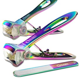Cortauas para uas gruesas, cortador de uas extra ancho con apertura de mandbula para uas duras de los pies, recortador de uas de acero inoxidable con 