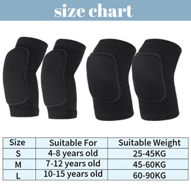 obmwang Volleyball Knee Pads and Volleyball Arm Pads Set for Kids Youth Volleyball Yoga Dance Football Basketball Running, Meduim