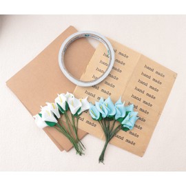 Ruwado 24 Pcs Kraft Paper Cones Confetti Cones Bouquet Small Vintage Paper Dried Flower Accessories for DIY Flower Gift Packaging Wedding Baby Shower Christmas Parties Decoration (Flower)