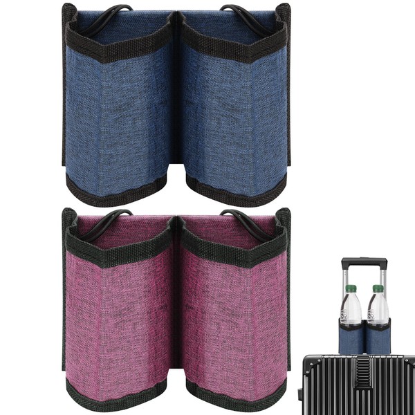 HannaFires 2PCS Luggage Handle Organizer with Bottle Holder, Luggage Drink