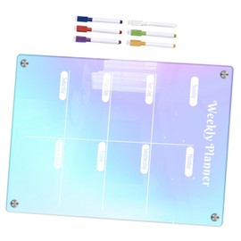 GRIRIW 1set Magnetic Weekly Planner Board Erasable Meal Organizer for Fridge Reusable Dry Erase Markers for Family Reminders -do Lists