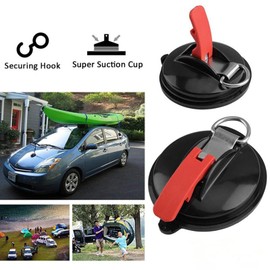 Locadence Vacuum Suction Cup Anchor with 2 Securing Hooks, Heavy Duty Car Strap Suction Cup, Multifunctional Pet Strong Suction Cups, Camping Vacuum Suction Cup