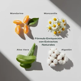 Dermolimpiador en Gel con Aloe Vera, Manzanilla y Mandarina, Fórmula Limpiadora Natural, 100g