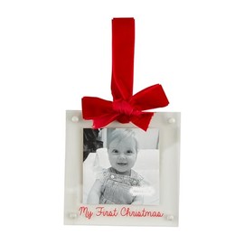 Mud Pie Acrylic Christmas Ornament, First, 4" x 4"