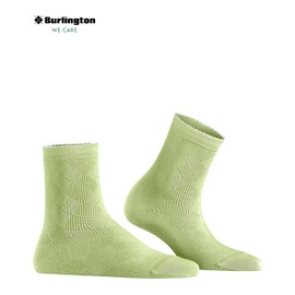 Burlington Women's Chelsea W Sso Cotton Low-Cut Patterned 1 Pair Trainer Socks, Green Lemon 7498, 3.5-7