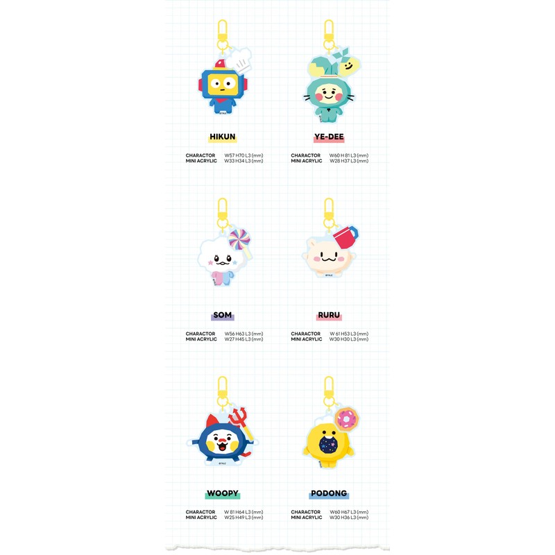 Solomon Shoji TRUZ Acrylic Key Ring ACRYLIC KEYRING TRUZ-AKR-YC Acrylic