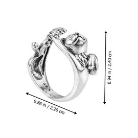 Gatuida 6Pcs Cat Shaped Knitting Loop Rings Open Finger Crochet Thimbles for Yarn Winding and Finishing Creative DIY Craft Tools for Sewing Enthusiasts