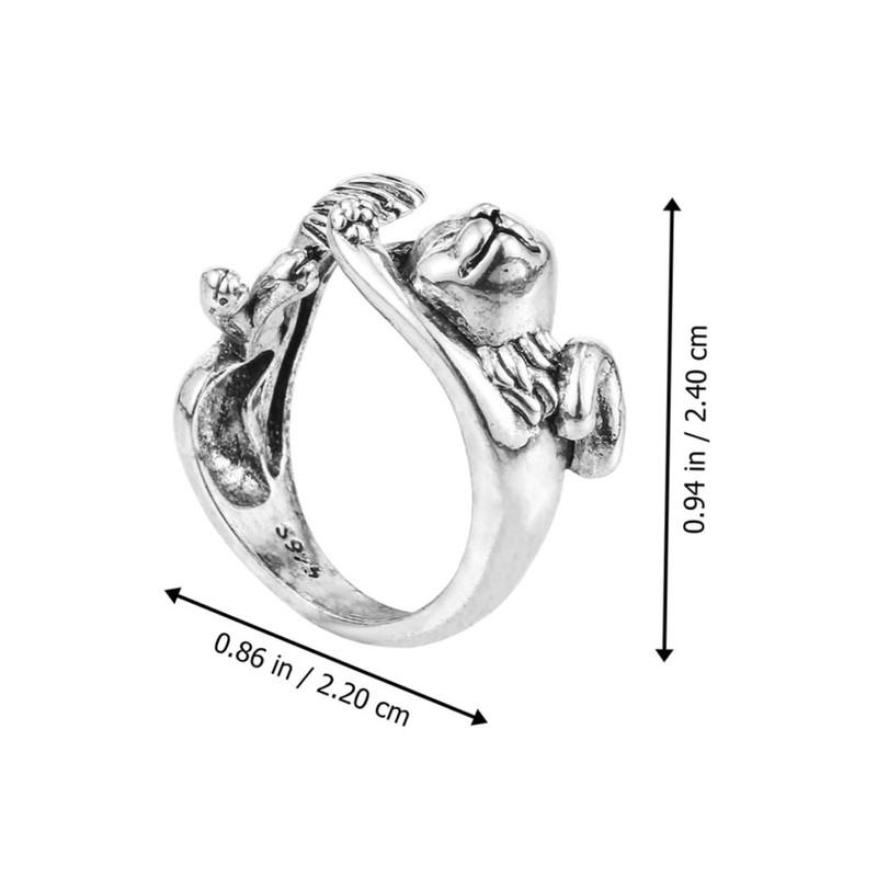 Gatuida 6Pcs Cat Shaped Knitting Loop Rings Open Finger Crochet
