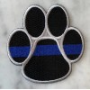 Thin Blue Line Paw K9 Patch- Heat Sealed Back