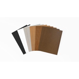 Brandalo® Vegan Leather - Washable Paper - 12 Sheets A4 21 x 30 cm at 0.55 mm Thickness - Washing Paper - Leather Paper - Handmade Label Design - DIY for Sewing, Crafting, Plotting, Printing etc.