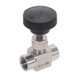 HMNUOQKE Stainless Steel S304 Needle Valve Tube OD 1/8#39; #39; 1/4#39; #39; 1/2#39;' Internal Thread for Water Gas Oil 1Pcs(0.5 Inch)