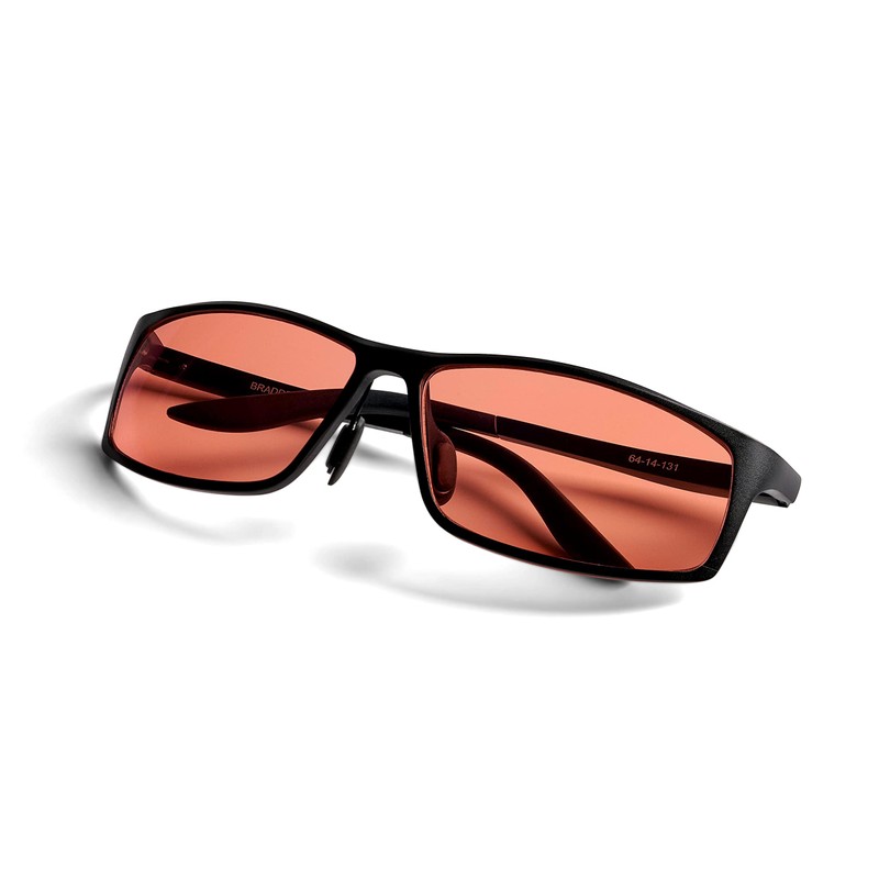 BRADDELL FL-41 Rose Tinted Blue Light Glasses for Migraine Light