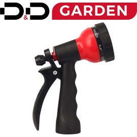 D&D Garden: Hose Nozzle - 7 Spray Patterns - Hose Attachment Watering Tool, Heavy Duty ABS Construction, TPR Comfort Grip, Gardening-Plants, Yard Work