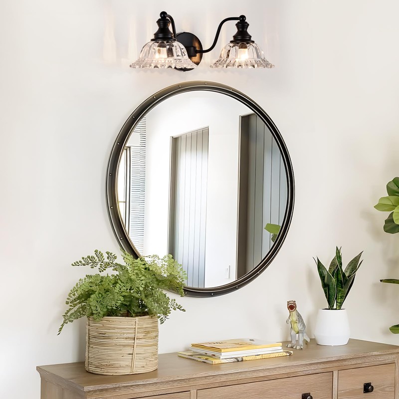 XIEDUN Farmhouse Bathroom Light Fixtures Black Vanity Lights for Bathroom