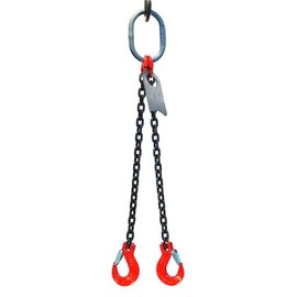 Chain Sling - 5/16" x 5' Double Leg with Sling Hooks - Grade 80