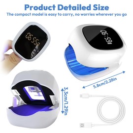 Nagelpilz Lasergerät, 7mins Nagelpilz Laser Behandlungsgerät mit Zeitanzeige, Wiederaufladbares Nagelpilz Behandlungs Gerät für Finger und Fußnägel, 470nm Blau & 910nm Infrarotlicht